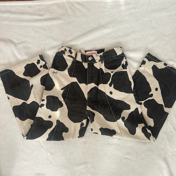 Lisa Says Gah Cow Print Robyn Jeans - Picture 3 of 8